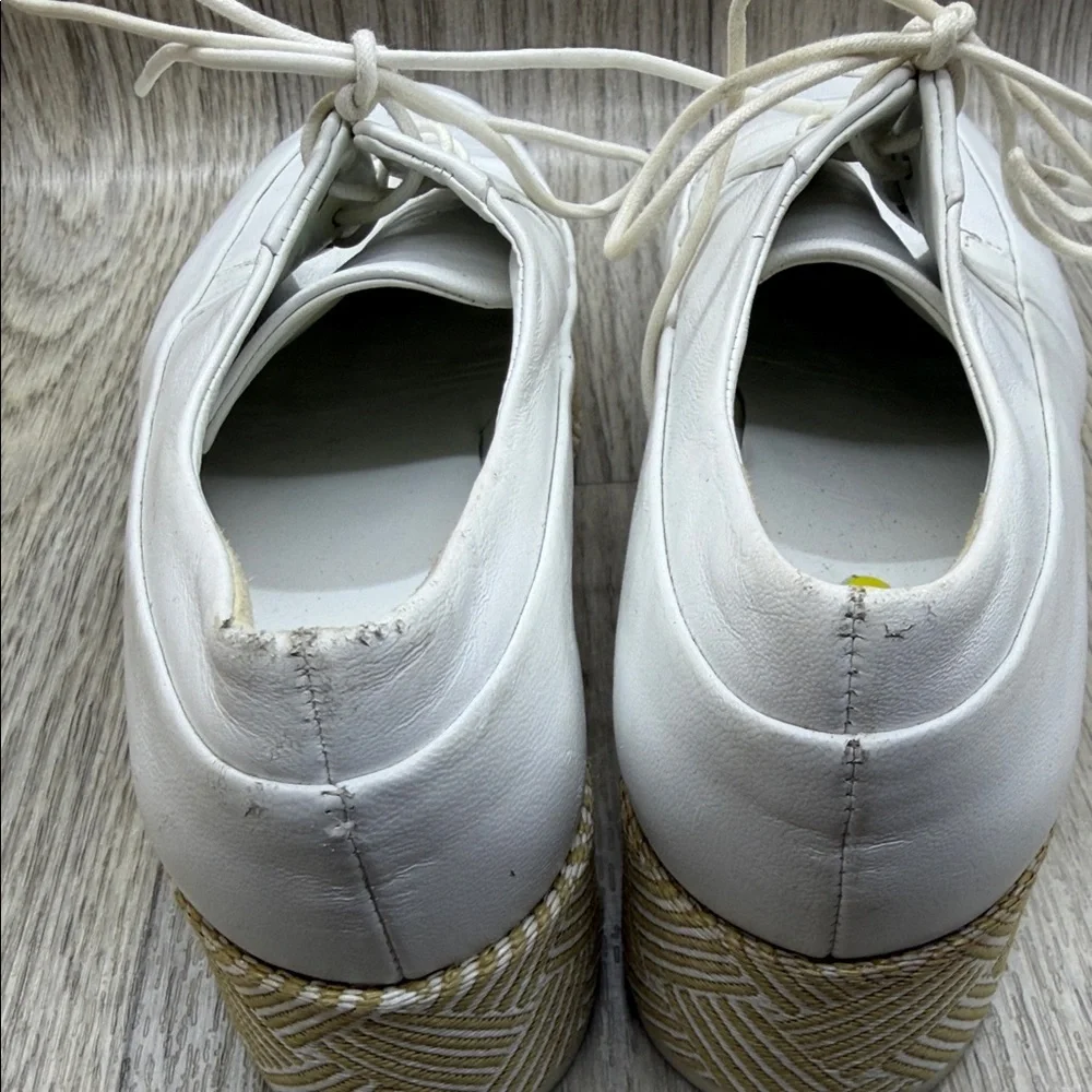 hogl Chic White Lace-Up Platform Shoes